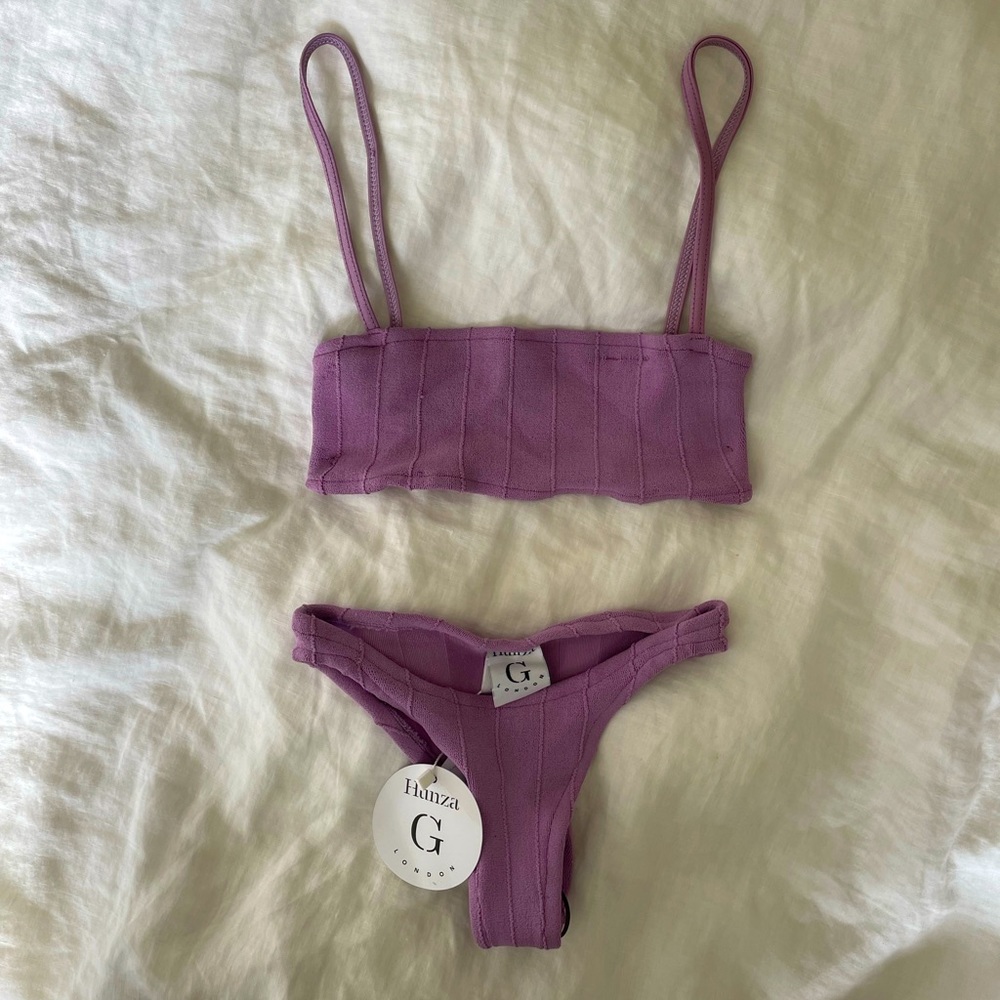 NWT Never Worn HUNZA G Purple Gigi Bikini